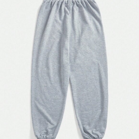 FRIENDS Baggy Grey 90's sweatpants joggers high-rise M track athletic pants - Picture 3 of 5